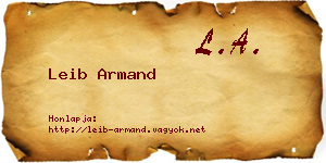 Leib Armand névjegykártya